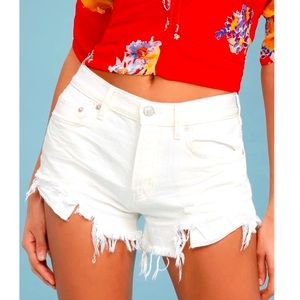 Free people loving good vibrations cutoff shorts